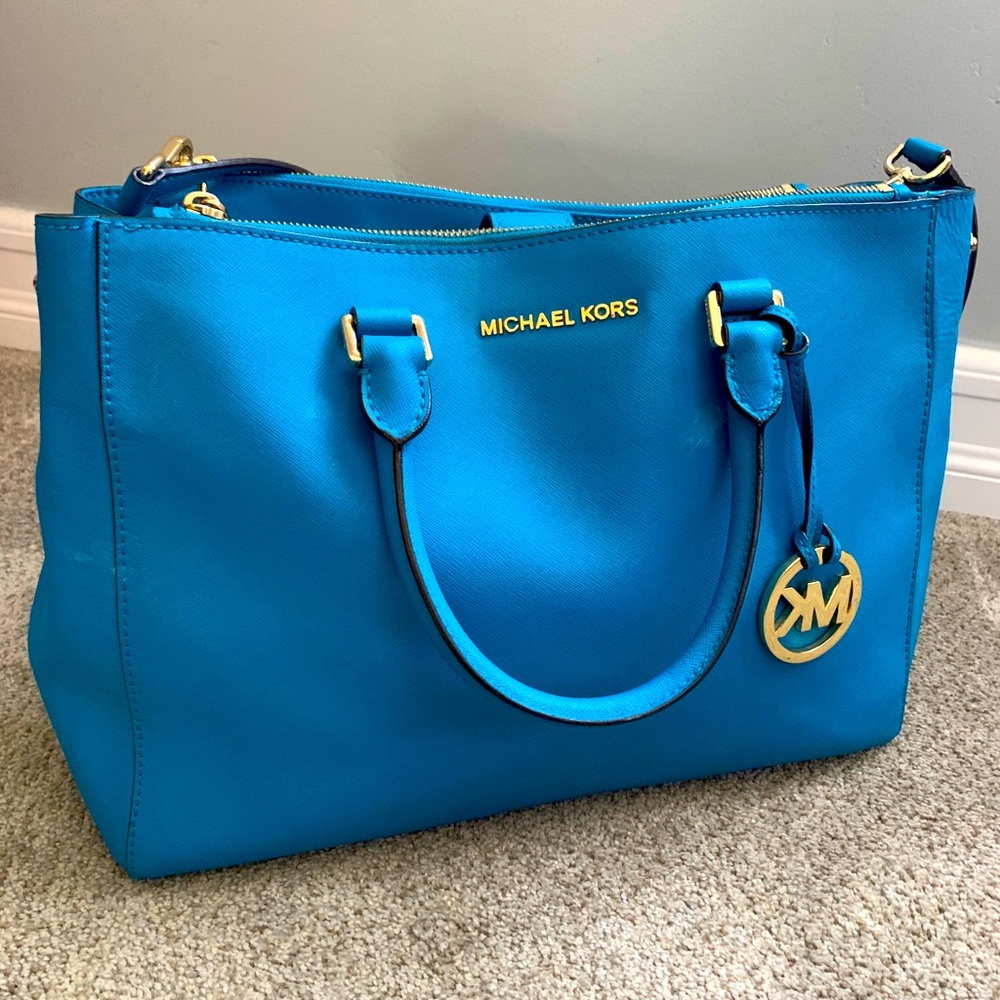 Blue Michael Kors bag